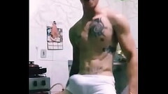 Dotado pauzudo dan&ccedil_ando de cueca branca Thumb