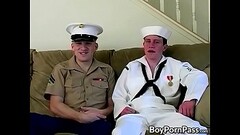Doggy style anal with hung and horny Navy boys Thumb