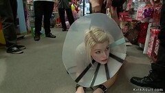 Blonde slave gets fisted in public Thumb