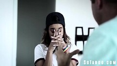 Ignorant Guy Tries Converting Lesbian StepSis Straight - Uma Jade Thumb