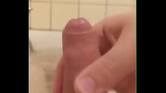 Jerking off my uncut cock in my bathroom Thumb