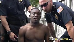 Car Thief is paying for his Sins with these Two White Male Cops with Huge Cocks. Thumb