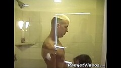 Two skinny dudes suck each other and jerk off their cocks Thumb
