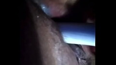 fingers herself with her small dildo Thumb