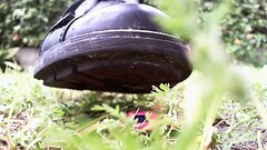 Un video eccezionale di crushing guarda i mie piedi distruggere una piccola automobile giocattolo Thumb