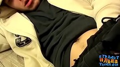 Hetero lad strips for the camera and jerks that boner hard Thumb