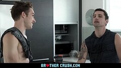 BrotherCrush - Fit Boy Barebacks His Older Stepbrother&rsquo_s Throbbing Asshole Thumb