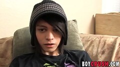 Gorgeous twink tugging and cumming at sex interview Thumb