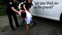 BLACK PATROL - Officers Maggie Green &amp_ Joslyn Put Black Suspect In His Place Thumb