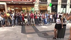 Long haired redhead banged in public bar Thumb