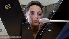 Straight Latino Boy Spanked and Caned on a Bondage Cross Thumb