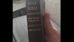 Jerking Off and Cum on Bible (Cum on Bible Challenge) Thumb