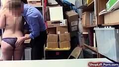 Teen thief pussy rammed by store officer Thumb