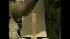bisexual masked crossdresser rides a dildo then sucks it clean Thumb