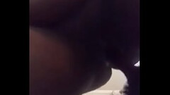 Virgin ebony sticks brush up her tight wet pussy Thumb