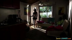 Dick licking teen babe is banged hard Thumb