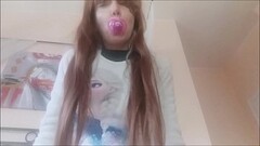hey , your lovely girl is bored of sucking only the pacifier Thumb