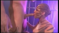 Hot kinky blonde Wanda Curtis gets fucked hard and covered in cum in S&amp_M dungeon Thumb