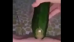 Hot masturbation using cucumber Thumb