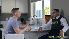 Latino gay cop makes his snitch suck &amp_ fuck his cock Thumb