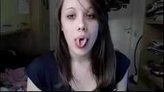 Hot Slovakian Girl with HUGE Tongue Thumb