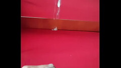 Cum on mirror and zoom on my cock Thumb