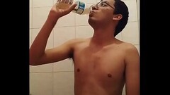 Amateur boy drinks his piss Thumb