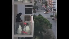 ebony couple sex on the balcony Thumb