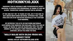 Belly bulge with dildo from mr. Hankey toys Hotkinkyjo Thumb