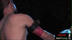 Maledom stud fisting BDSM slave from behind Thumb