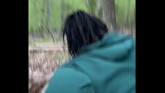 teen ebony 18 fuck with the white boy in woods Thumb