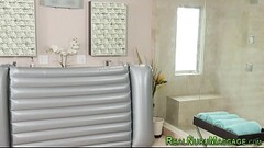 Showering busty masseuse tugging Thumb