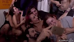 Euro slut fucked and cummed in public bar Thumb