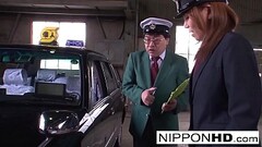 Sexy Japanese driver gives her boss a blowjob Thumb