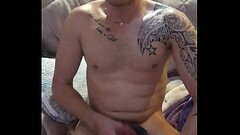 Wanking my big cock and cuming Thumb