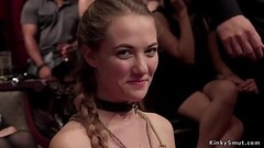 Blonde slut anal tormented at orgy party Thumb