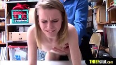 Cute shoplifter blonde gets fucked hard from behind Thumb