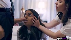 Virgin babe Casey Calvert invited by her classmate Vienna Black and tricked into sex with her stepbr Thumb