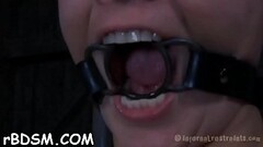 Clamped up girl gets her fuck holes t. Thumb
