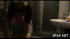 Blameless playgirl is being lured to have hardcore threesome Thumb