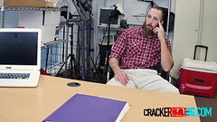 Bearded cracker is subdued into taking directors big cock Thumb