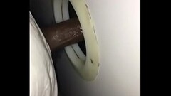 Wife I met on Blackegle.com sucking bbc at gloryhole Thumb