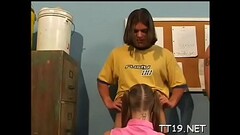 Lewd teacher licks student'_s hairless pussy and fingers ass Thumb