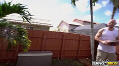 Fucking Huge Tits Over The Fence Thumb