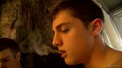 Young gay Chris Porter doggystyled after smoking and BJ Thumb