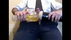 Pau grosso metendo no fleshlight Thumb