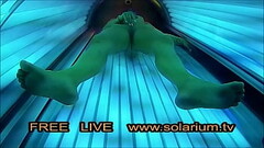 Beautiful girl with nice big breasts masturbates under the www.solarium.tv Thumb