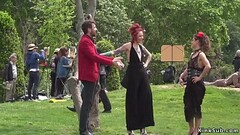 Lezdom in public for Spanish hottie Thumb