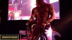Hot pornstars couple striptease on stage Thumb