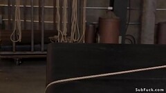 Back arch bondage and whip for slave Thumb